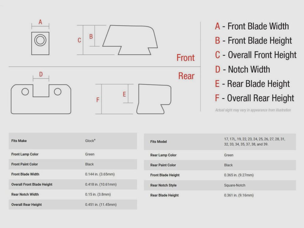Trijicon N-Visier B&T Grün/Grün Glock Supp