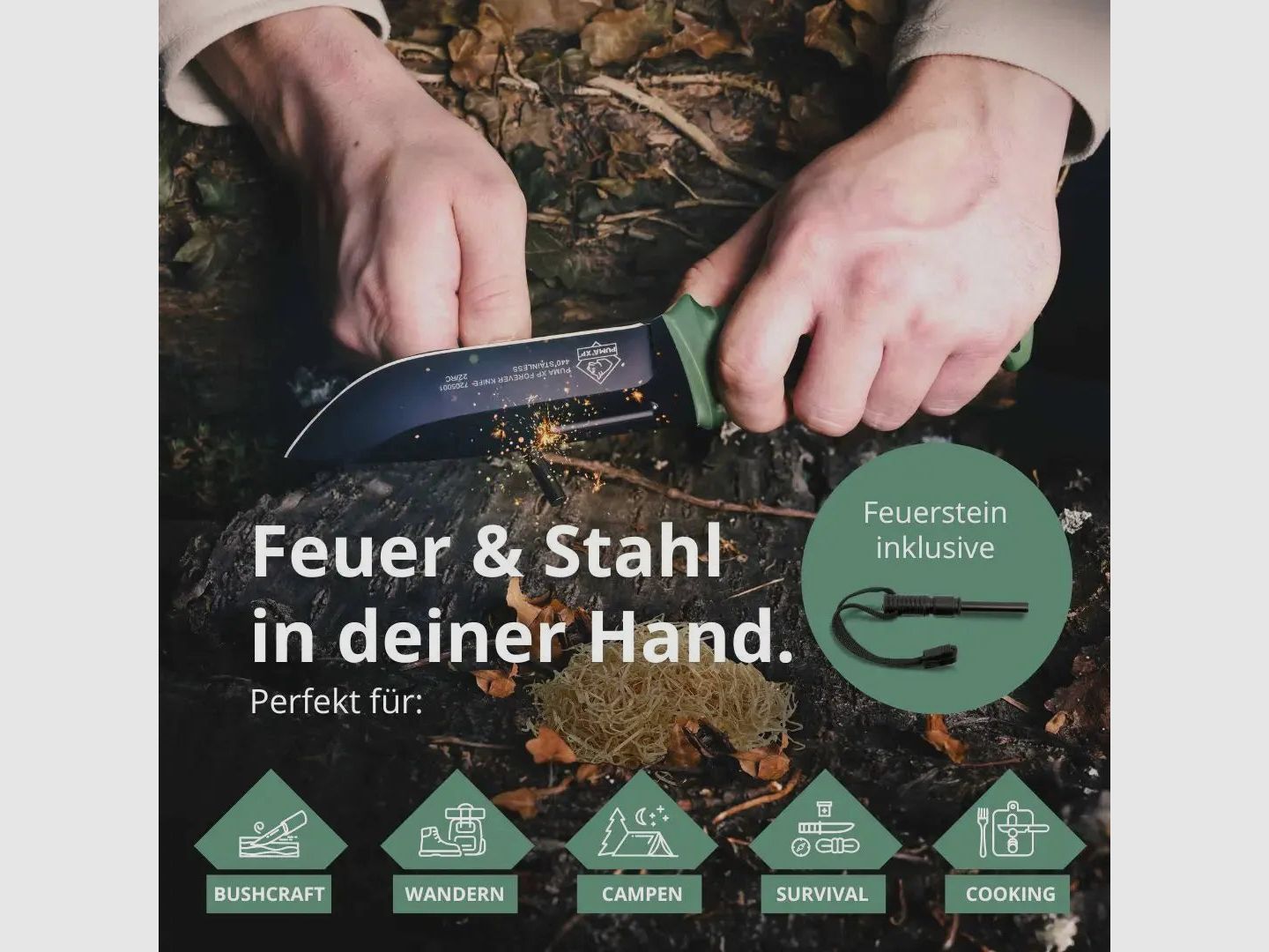 PUMA XP forever survival knife mit Feuerstarter