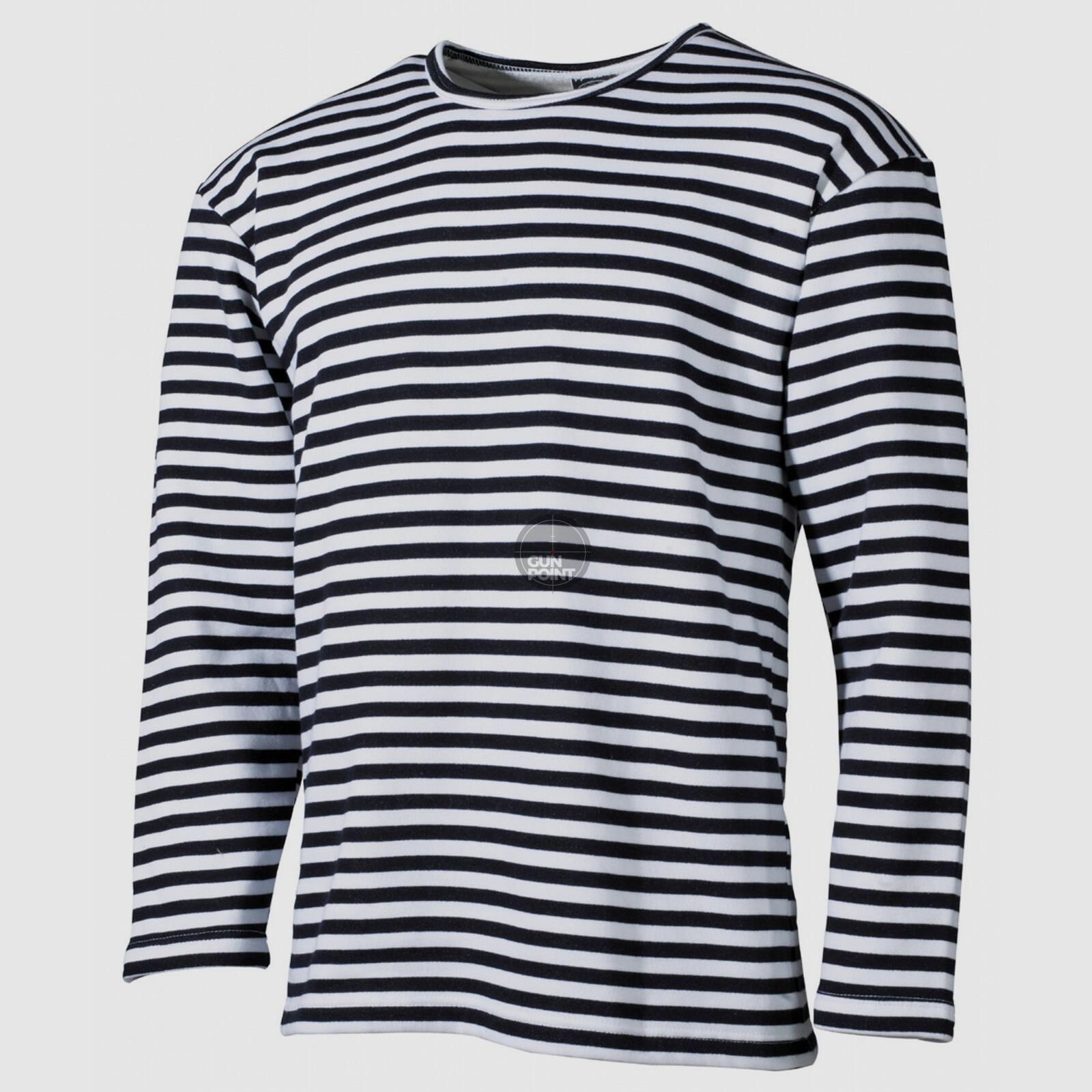 Russ. Marine Shirt,wei-blau, langarm, Winter