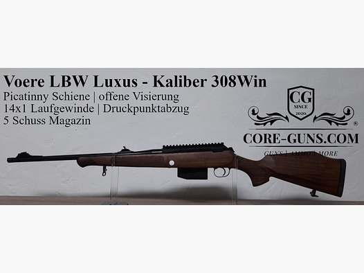 Voere Luxus LBW Jagdbüchse Kaliber 308Win |51cm Lauf | Voere Repetierbüchse	 Voere LBW inkl. Schalldämpfer Voere Luxus LBW - Sommerangebot - Einzelstück