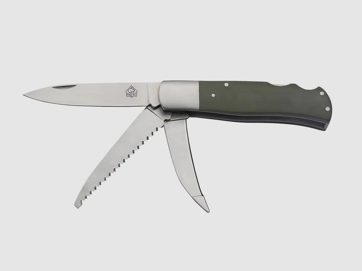 PUMA TEC Jagdtaschenmesser G10 green