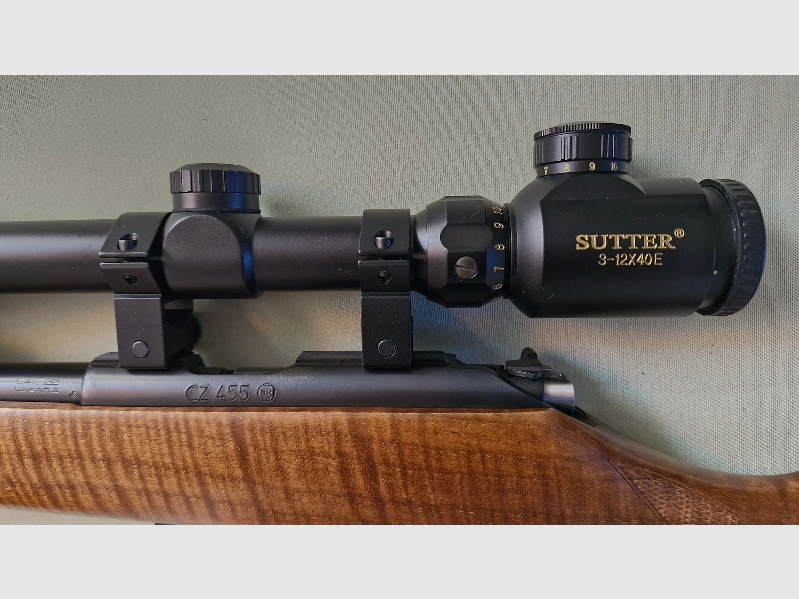 KK bolt-action rifle CZ ZKM 455 Luxus .22lfb with scope (red dot) and aluminum transport case all like new
