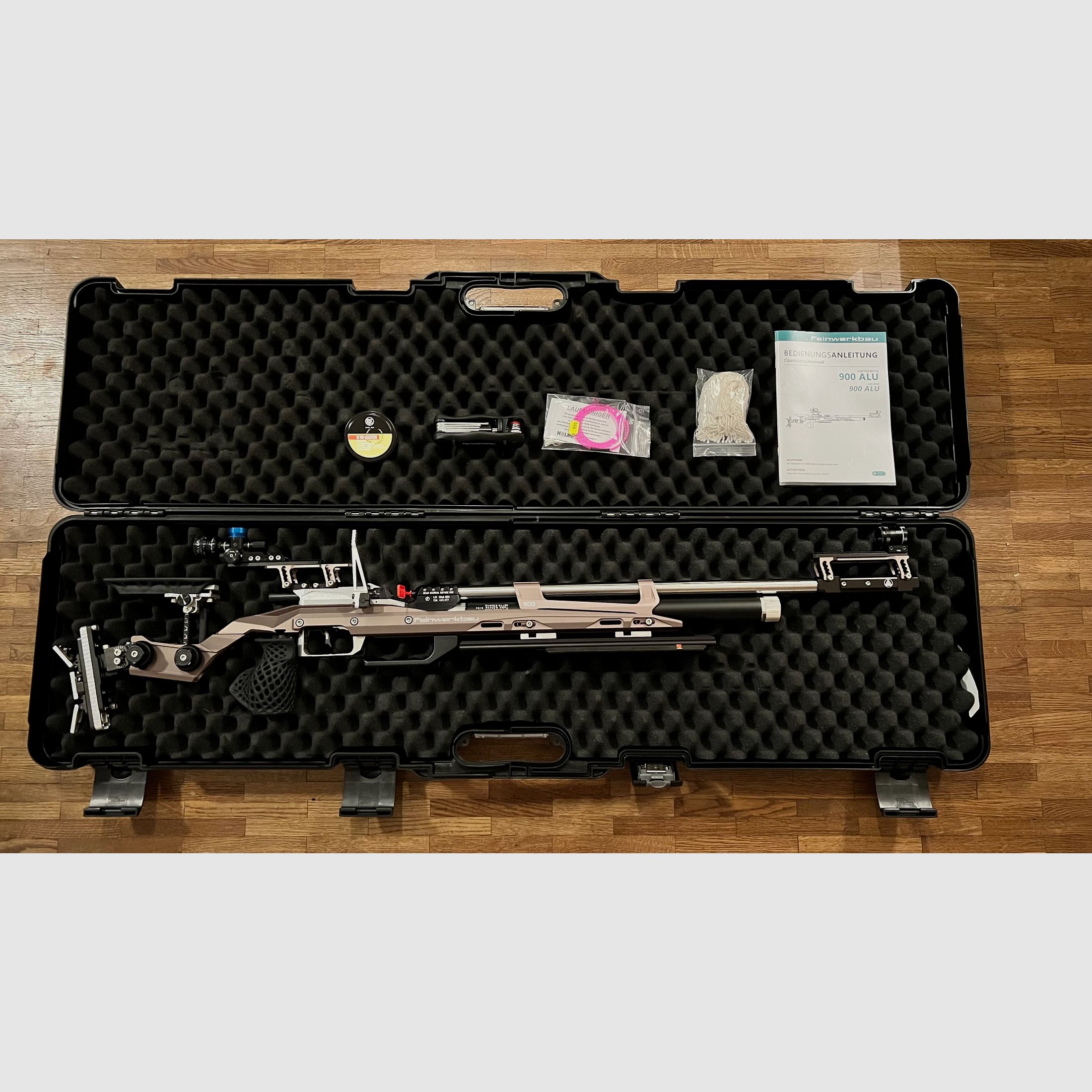 Feinwerkbau LG 900 Alu support, couleur spéciale marron, version droite