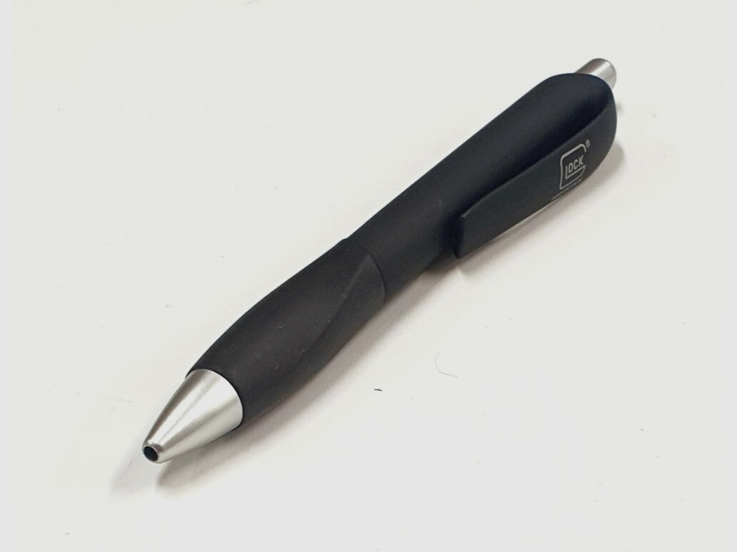 Glock Original GLOCK Perfection Kugelschreiber / ballpoint pen mit Glock Logo auf dem Halter