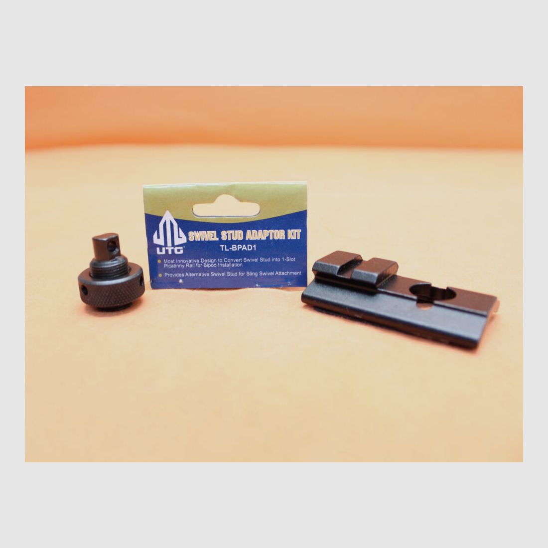 UTG - Leapers UTG adaptateur de bipied pour œillet de sangle (TL-BPAD1) Aluminium Noir avec profil Picatinny (adaptateur d'œillet de sangle)