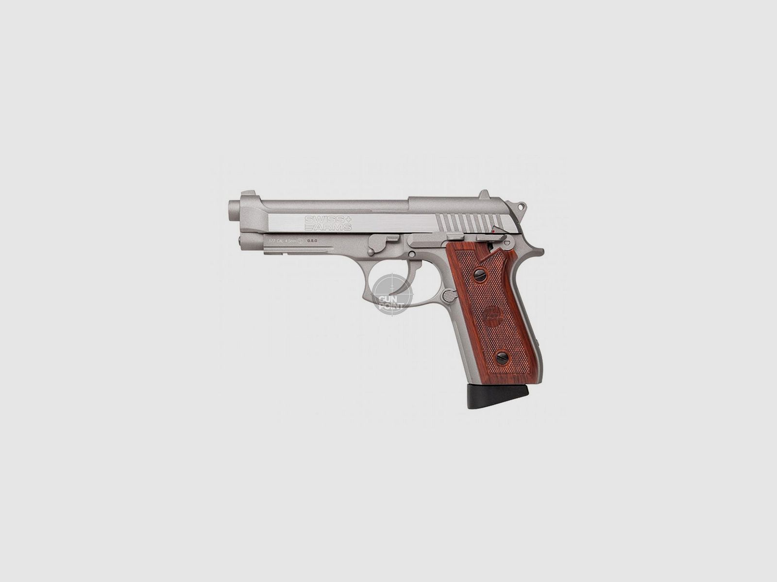 Luftpistole - Swiss Arms - 92 Stainless - Kal. 4,5 mm BB Vollmetall