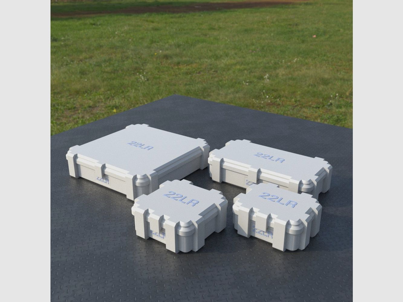Filamelt Munitionsbox / .22 LR / .22 LFB / ‘Klappdeckel’ / Patronenbox, Ammo Box