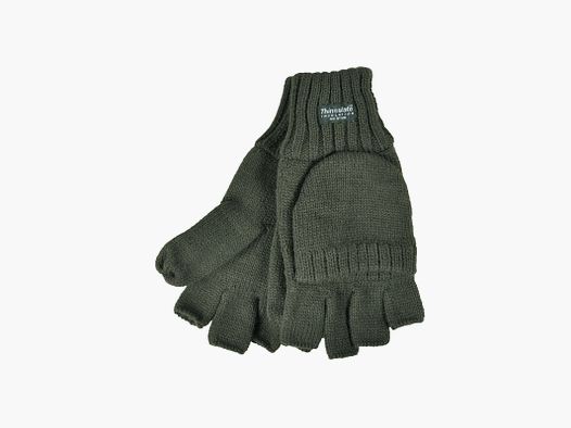 Knitted gloves with mittens - Size: XL