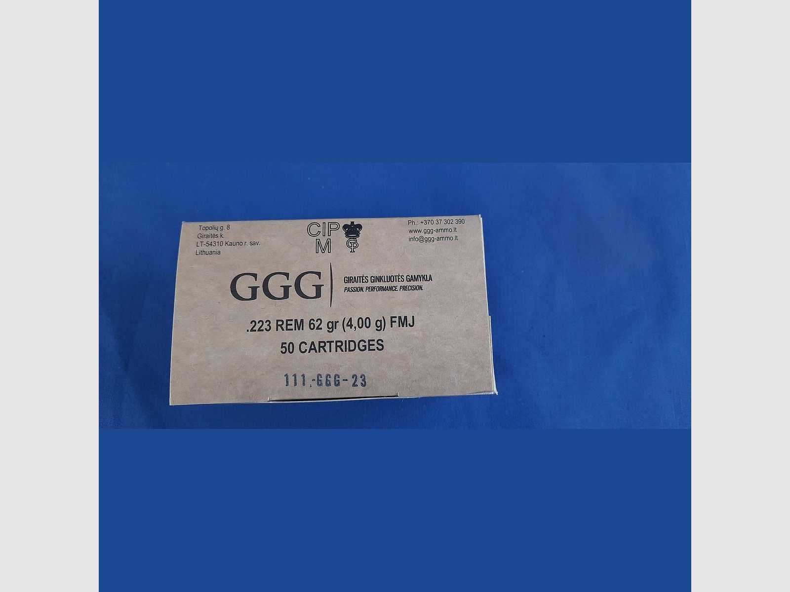 GGG .223Rem FMJ 62grs 4,00g 50Stk.