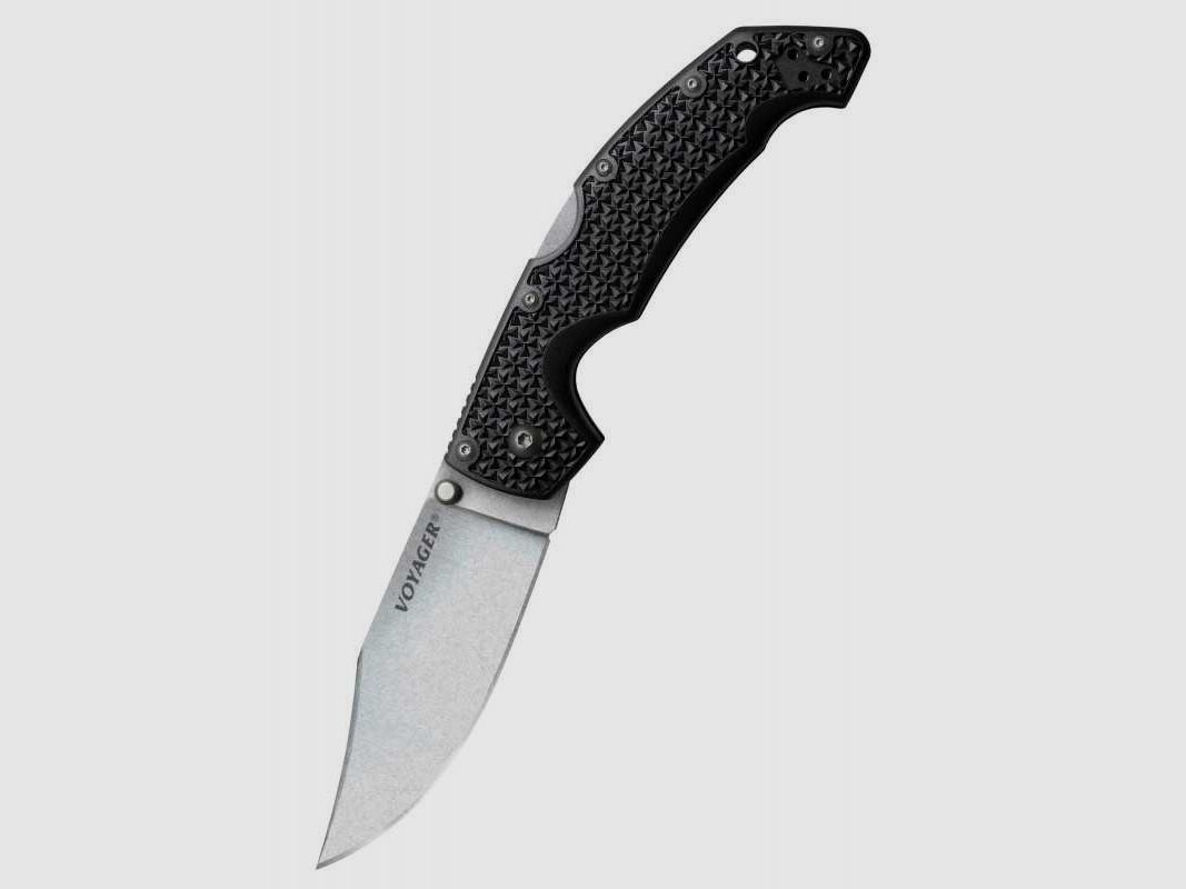 Couteau de poche Cold Steel Voyager Clip, Grand, Lame lisse, AUS 10A