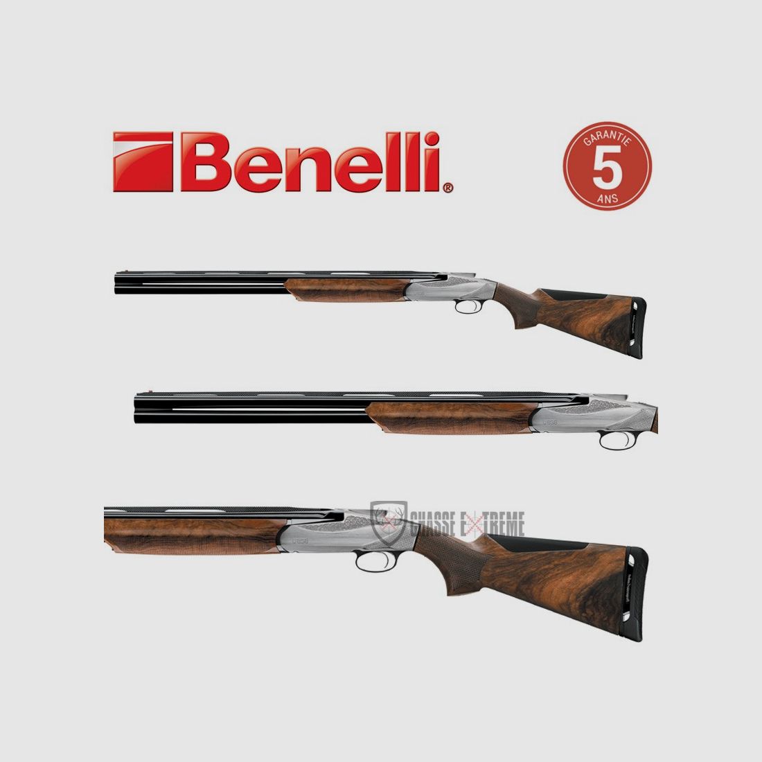 Benelli 828U Silver Linkshandig Kal. 12/76, afbeelding 1 van 2
