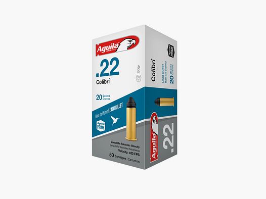 Aguila Colibri .22 LR 20GR Spitzer 50 cartouches