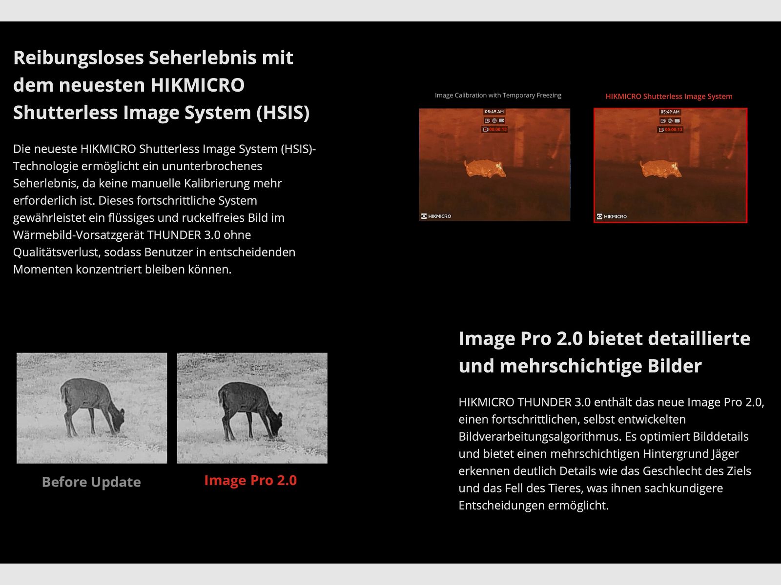 Hikmicro 50-2-128 Clip-On Thunder TQ35C 3.0 Wärmebildvorsatzgerät 640 x 512 12µm < 15 mK