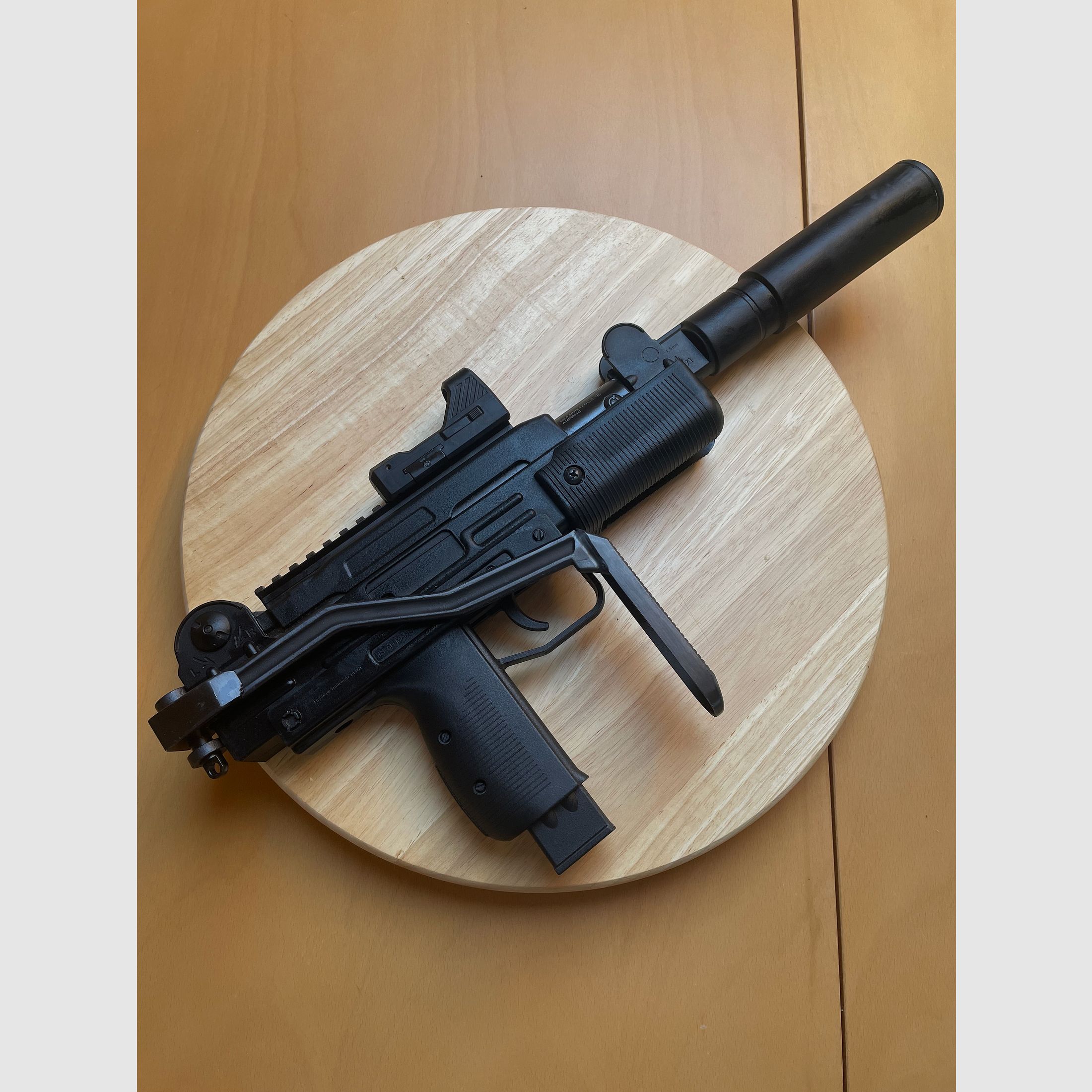 IWI Mini UZI - Federdruck Luftpistole / Maschinenpistole-Nachbildung (Kaliber 4,5 mm Diabolo)