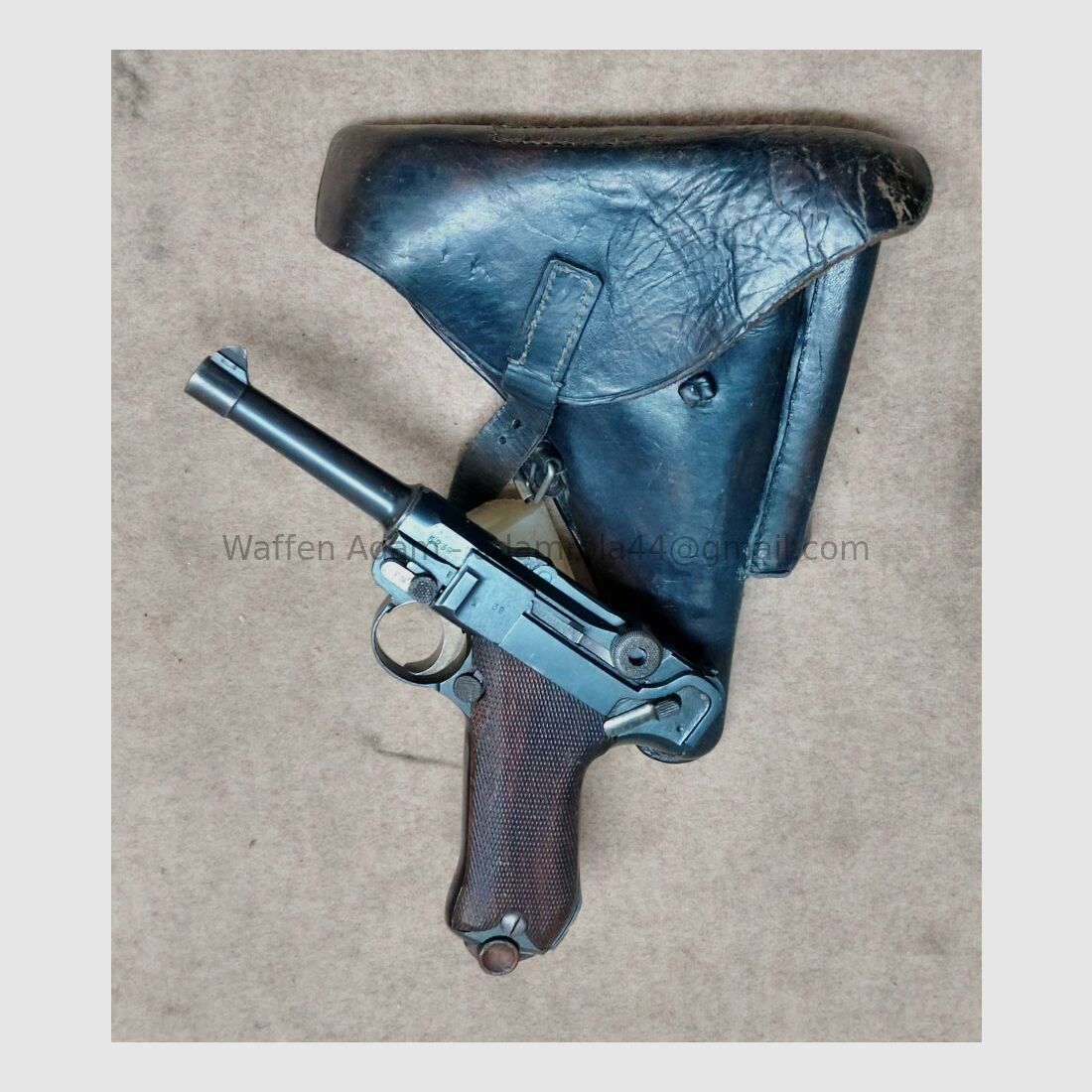 Fábrica de armas de Erfurt Pistola 08, Imperio alemán 1917, imagen 1 de 10