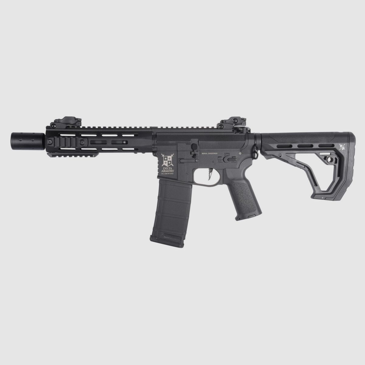 M4 AR15 M-LOK SilentOps 8 Zoll CHARLIE EAGLE ETU Schwarz S-AEG Airsoft Gewehr Frei ab 18 Jahren | Delta Armory