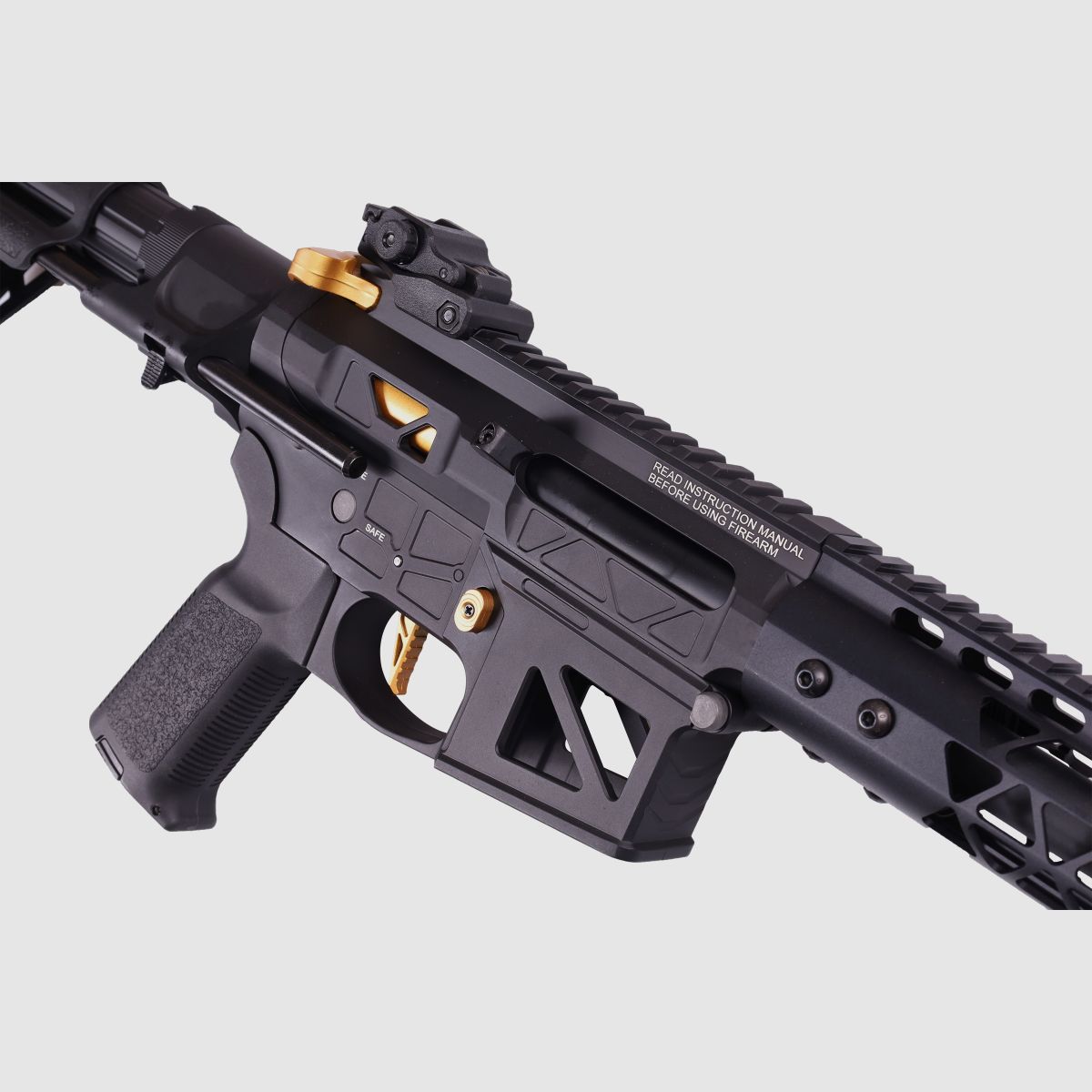 GP R15 FREYA ALPHA Full Skeleton PDW 13" gen.2 M-LOK Czarny/Złoty S-AEG Wolne od 18 lat -F- | Delta Armory