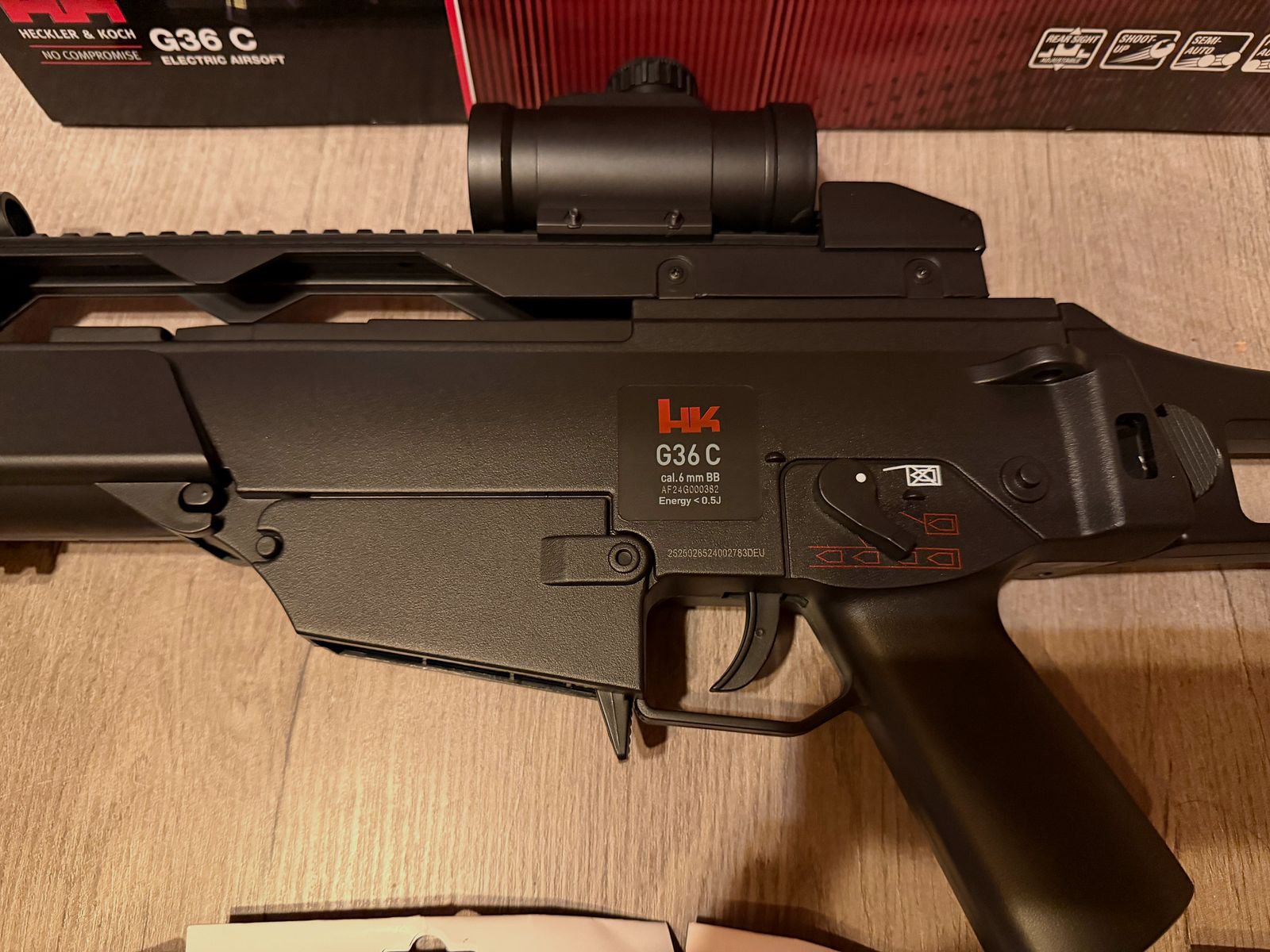 H&K G36C Softair 0,5J AEG + Zubehör