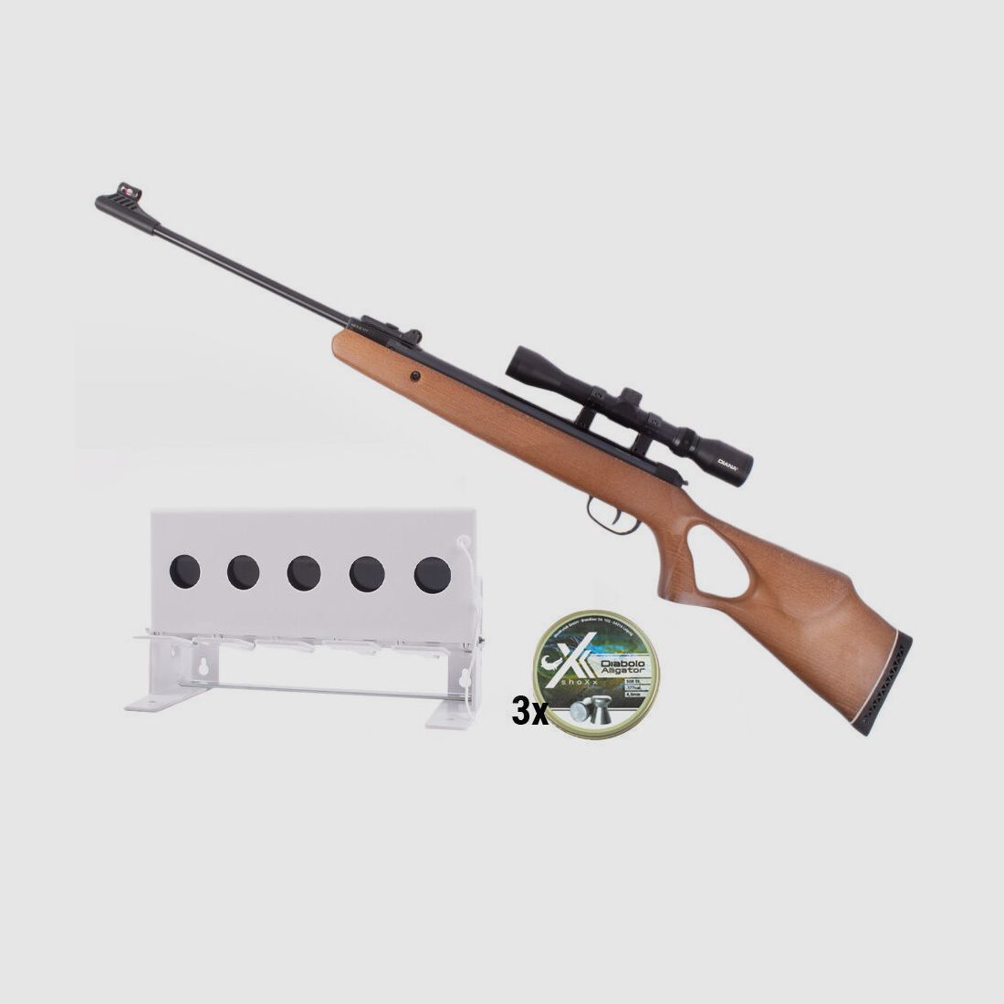 Diana Luftgewehr DIANA two fifty 250 4,5 mm Diabolos Biathlon Set