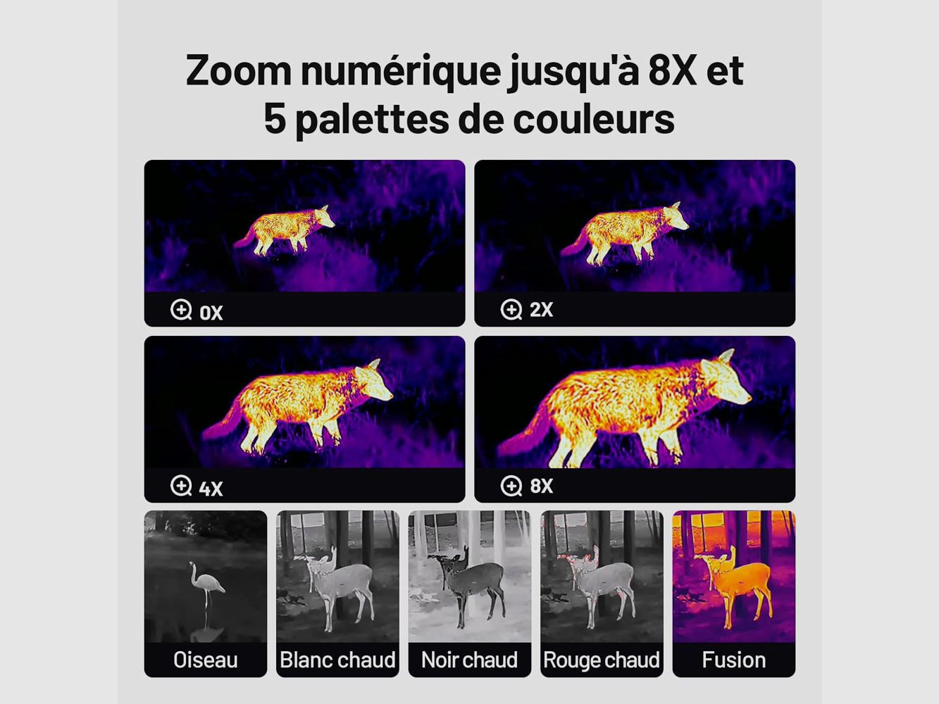 Monoculaire de Vision Thermique Portable TS004-Résolution 256×192 IR Objectif 13mm 50 Hz 32GB, image 6 sur 13