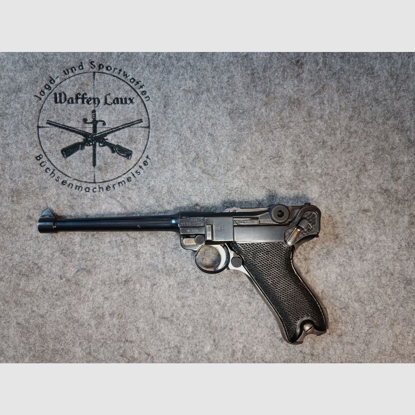 Mauser S/42 Luger P.08 1918 langer Lauf + Repro Holster Schaft