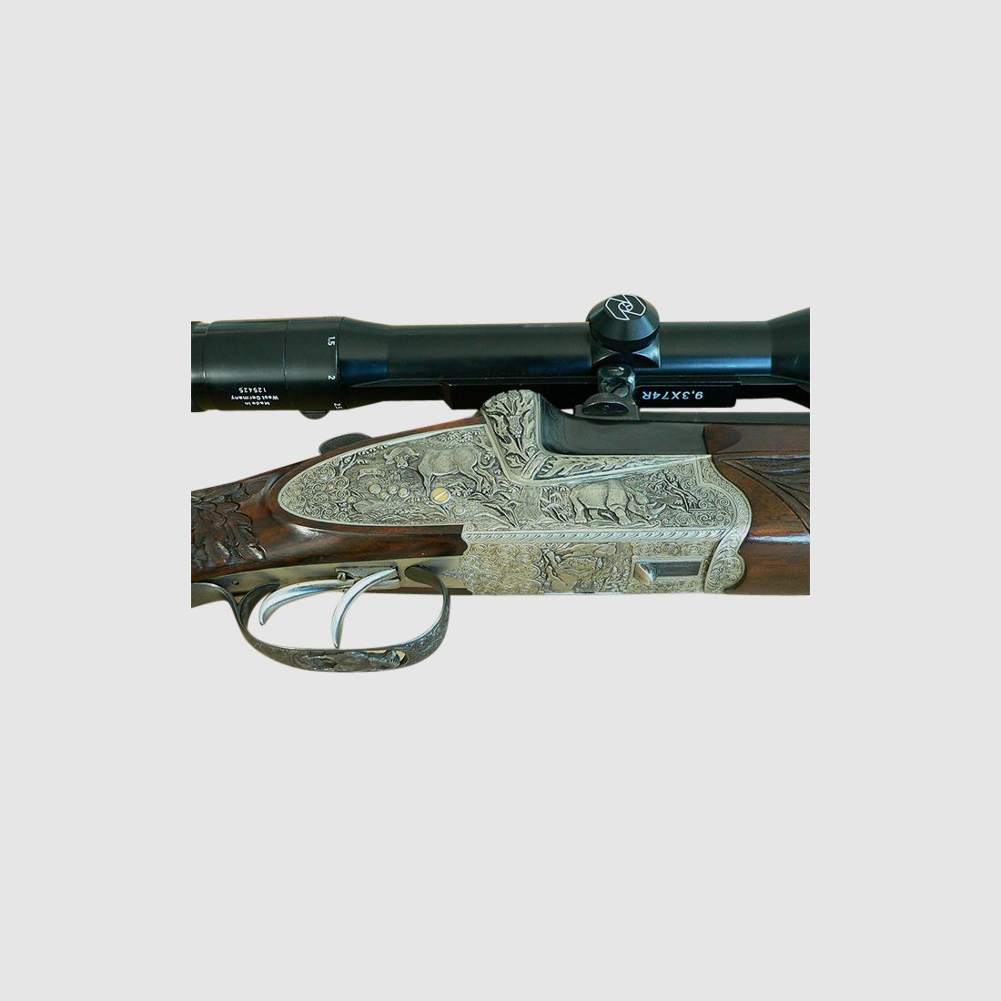 Double express rifle Franzoj Ferlach, cal. 9,3x74R avec lunette