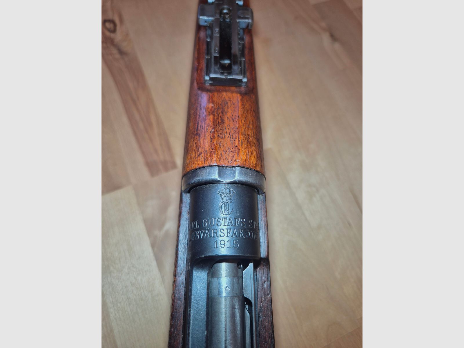 CARL GUSTAFS STADSGEVÄRSFAKTORI Bolt-action rifle Sweden Mauser M96 Carl Gustafs 1915, caliber 6.5x55