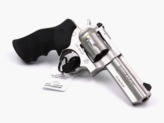 Revolver Ruger GP 100 Stainless, .357 Mag., canon de 4.2", 6 coups, plaquettes en caoutchouc