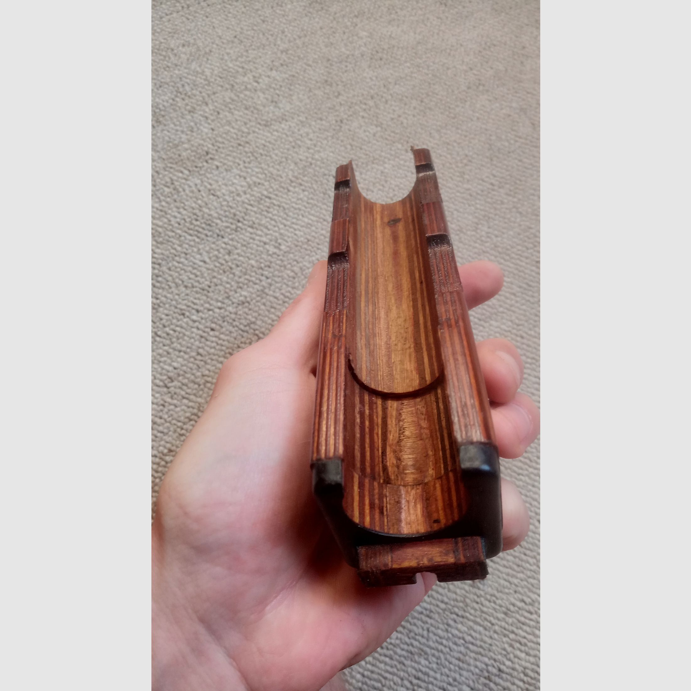 Original Russian RPK grip & handguard made of laminated wood with ferrule fitted for AK (AK74 / AK-100 / Saiga / AKM / Yunker 2/3/4 / Cybergun)