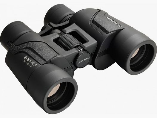 Lornetka OM System 8-16x40 S w zestawie z torbą i paskiem na ramię
