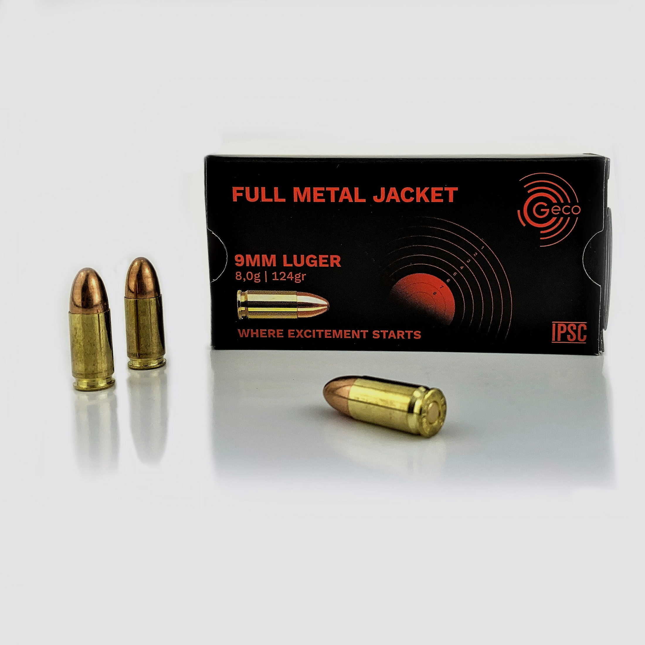GECO 1000 cartridges GECO 9mm Luger VMR 8.0g/124gr