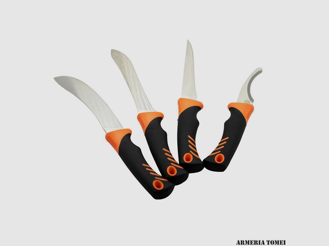 ALCES – HUNTING EQUIPMENT – SET OF 4 BUTCHER KNIVES, image 1 of 2