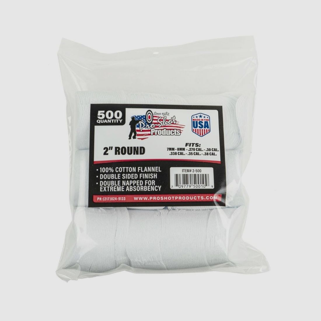 500 Patches 2" Rund 6,9mm-9mm