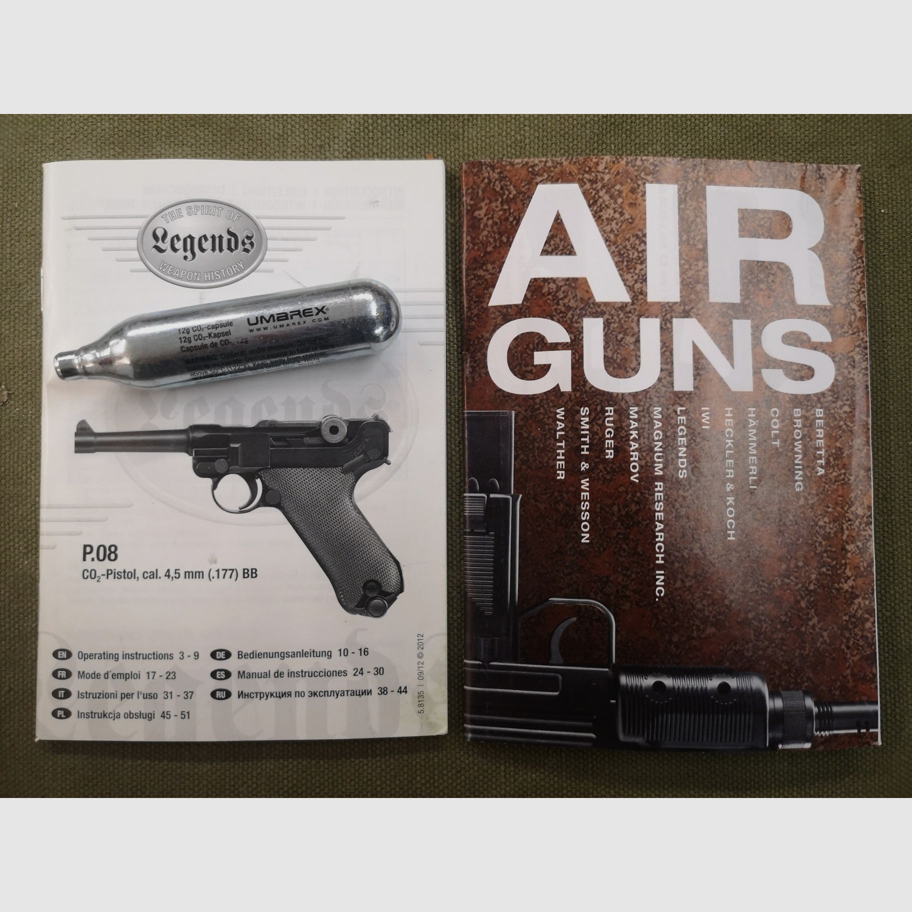 Luger 08 Pistola de Aire Leyendas Todo Metal