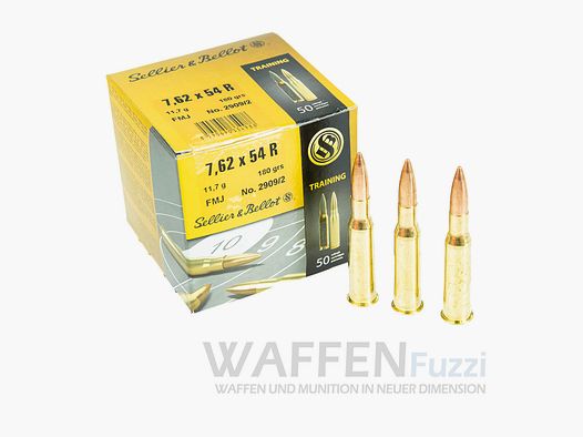 S&B 7,62x54R 180grs Full Metal Jacket 50 cartouches