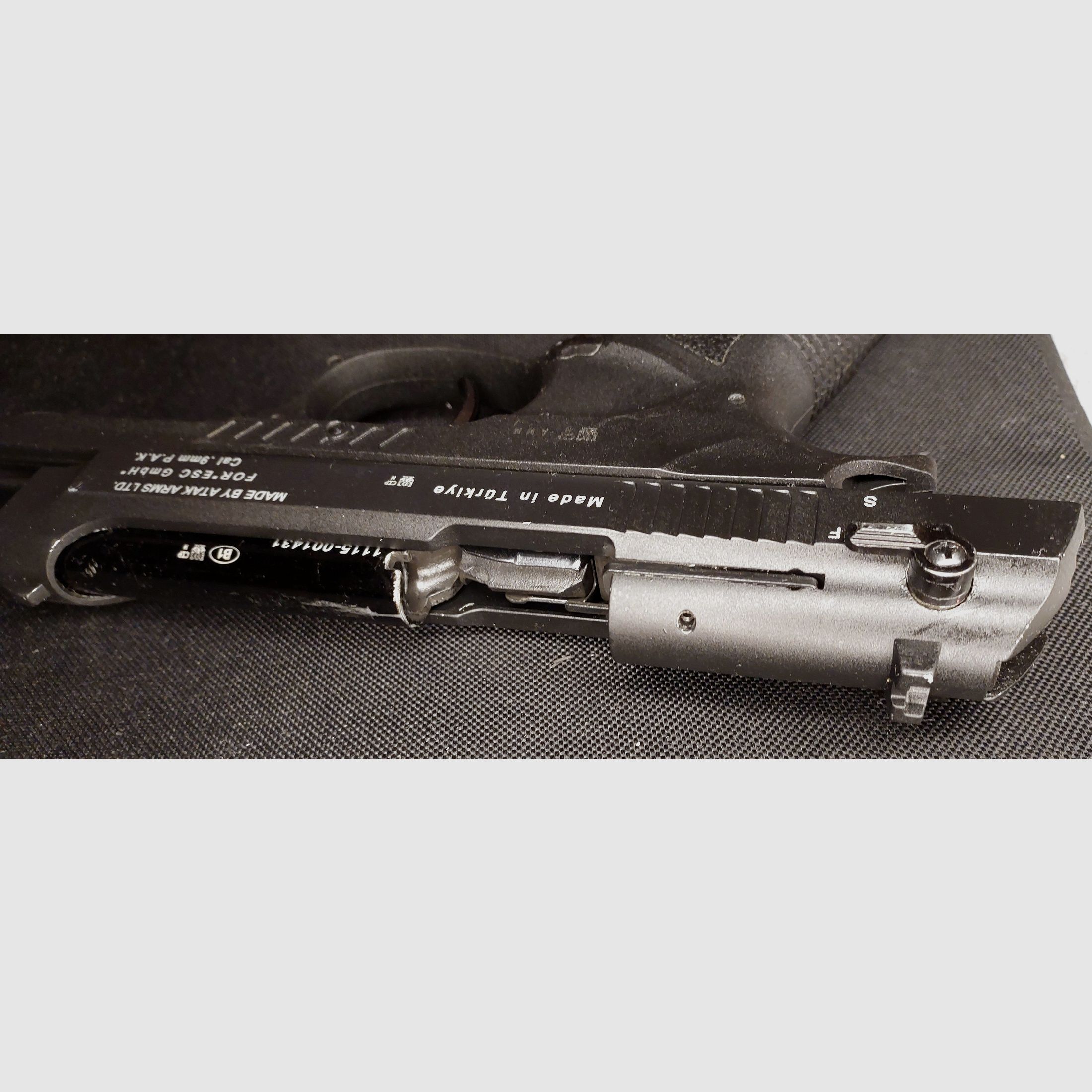 Zoraki 918 9mm P.A.K. schwarz - alte (PTB 965) mit neuem Cordura Holster