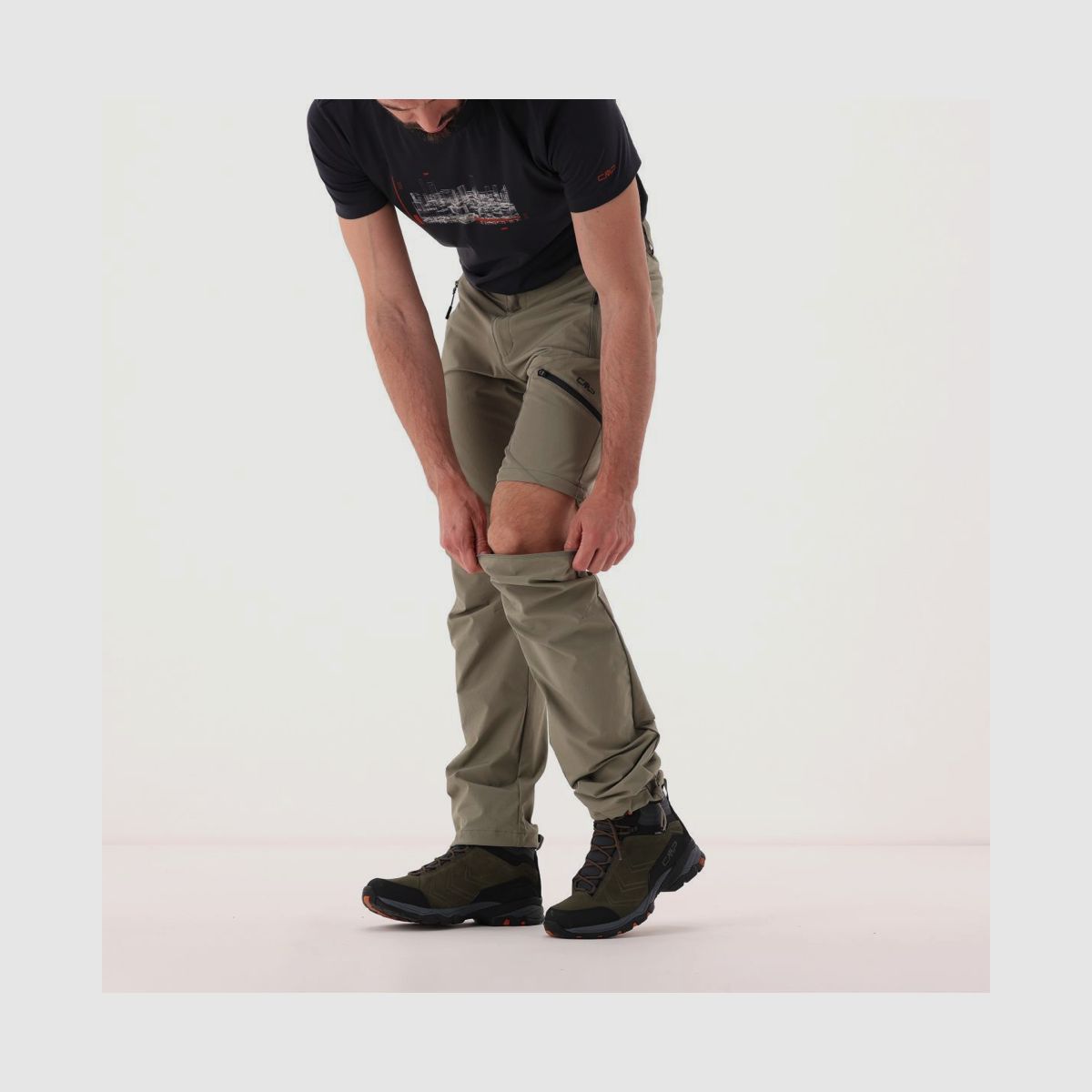 CMP Herren 4-Wege-Stretch-Wanderhose mit Zip-Off-Funktion Sage