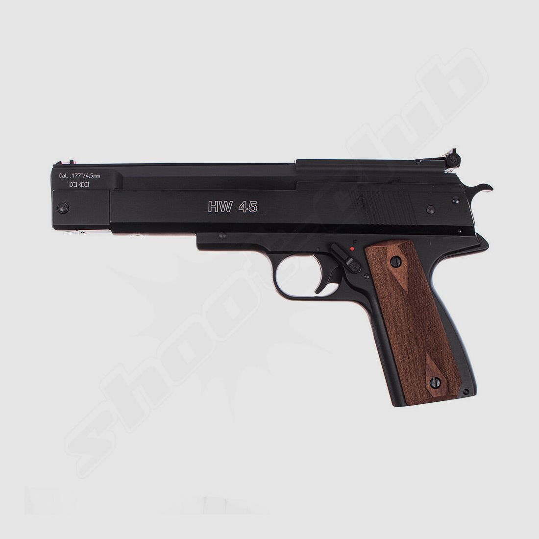 Pistola de aire Weihrauch HW 45 en calibre 4,5 mm - azul