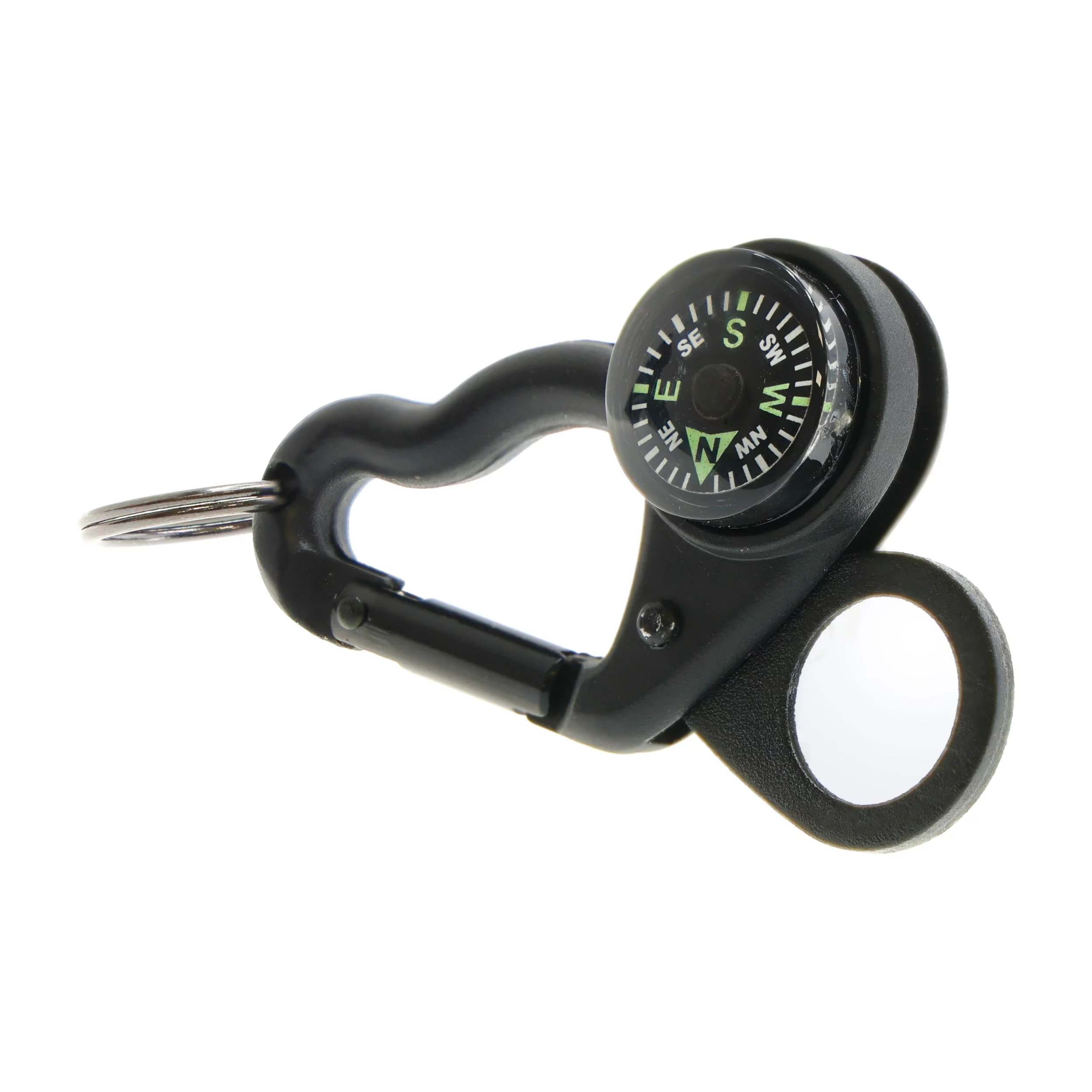 Keychain, carabiner with compass and magnifying glass Sun Co. MagniComp, glow-in-the-dark (813), image 6 of 8