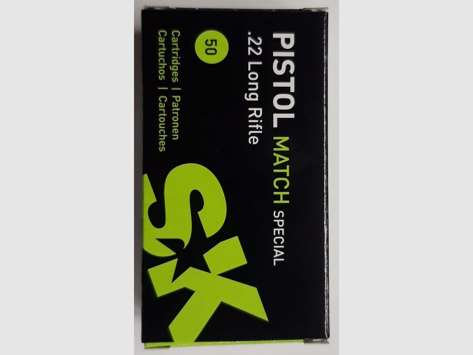 SK-Munition Pistol Match Special .22 l.r. rimfire cartridges