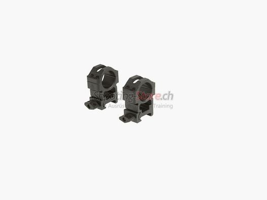 Leapers 25.4mm CNC Mount Rings High Black