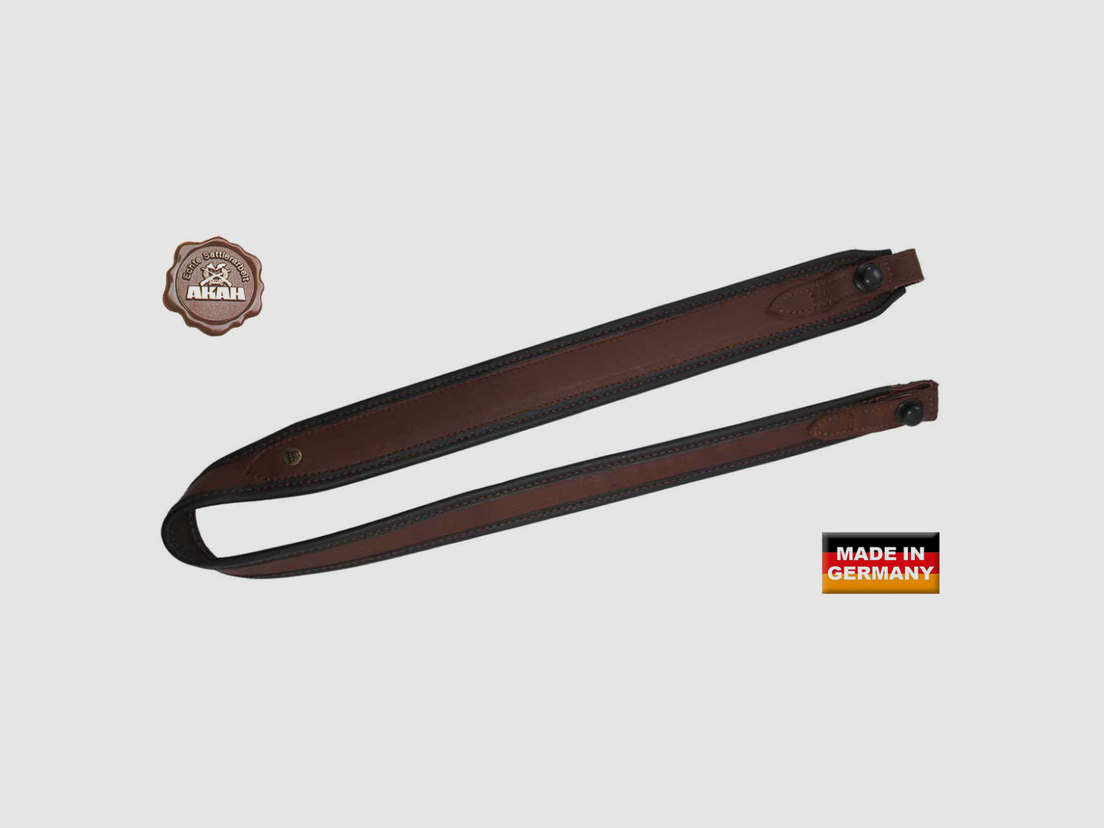 AKAH rifle sling made of elk leather with quick-release button