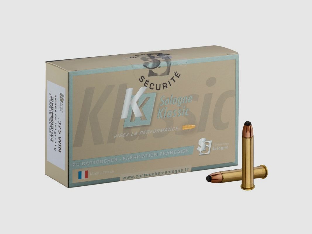 Sologne .375 Win Sierra Pro Hunter JSP Flat Point 200 gr / 13 g