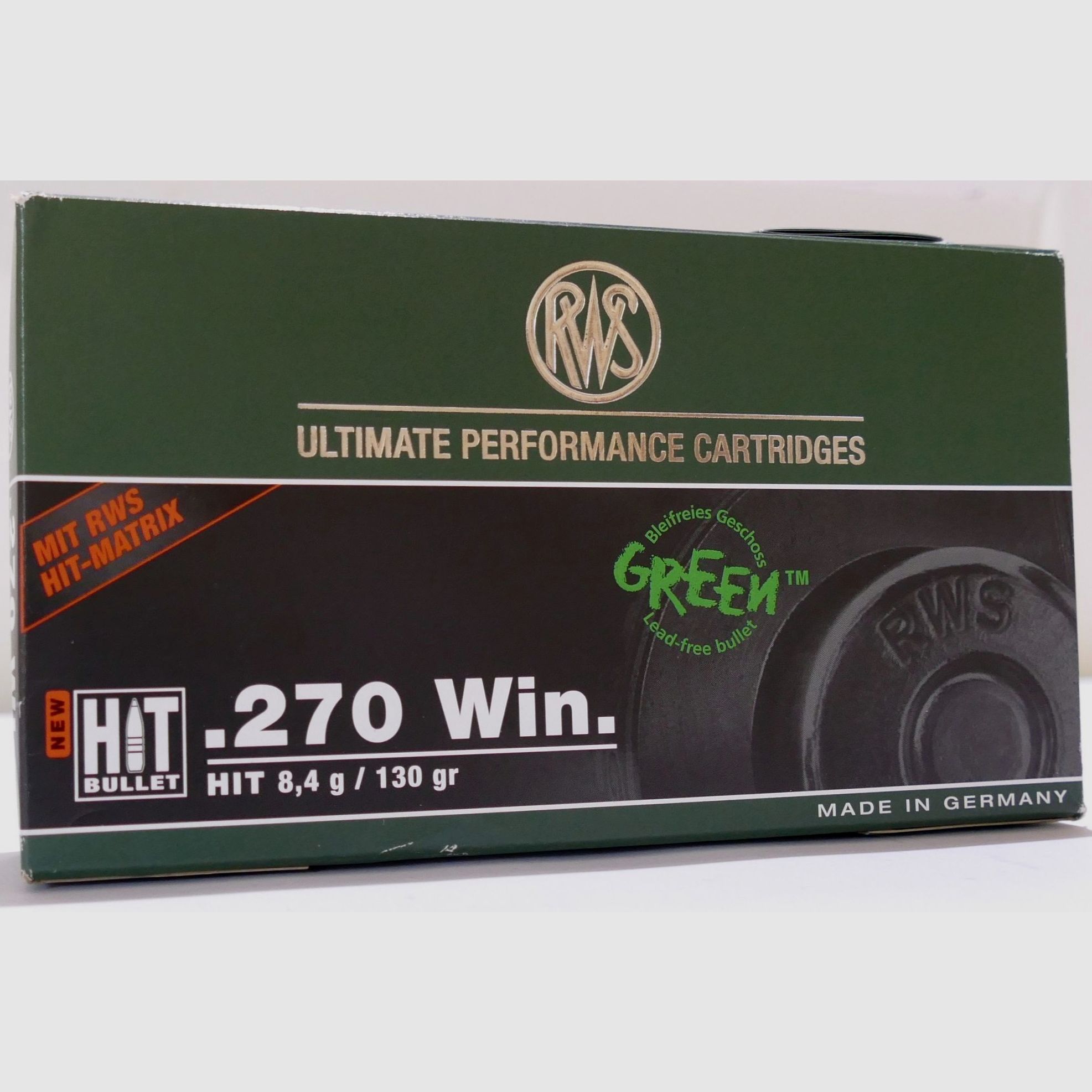 RWS .270 WIN HIT 8.4g/130gr Rifle Cartridges Lead-Free