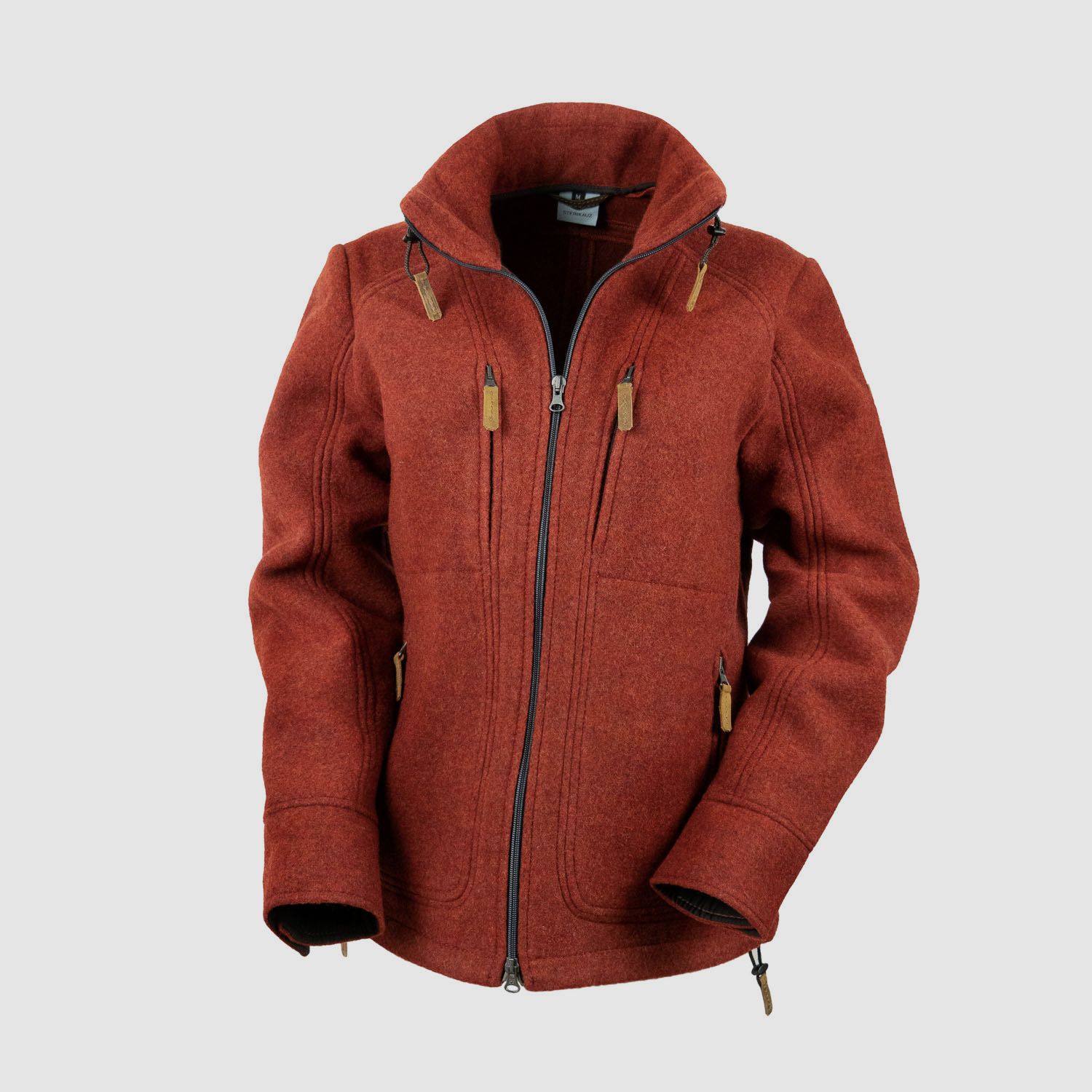 Lodenfleecejacke "Kragenwally" Mod. 2023, Jaspisrot