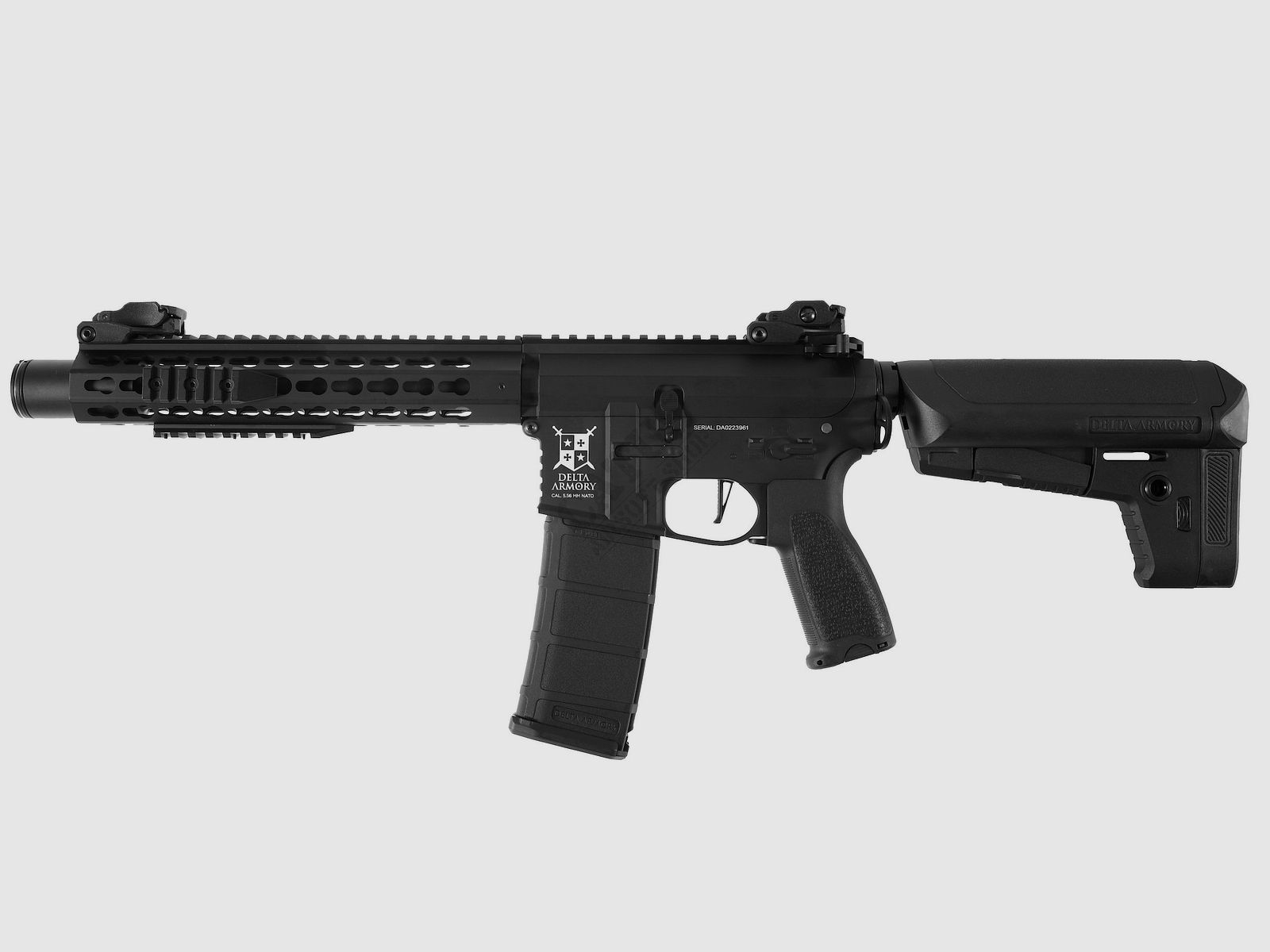 AR15 KeyMod 10" ALPHA Full Metal (Schwarz) max. 0,5J Delta Armory