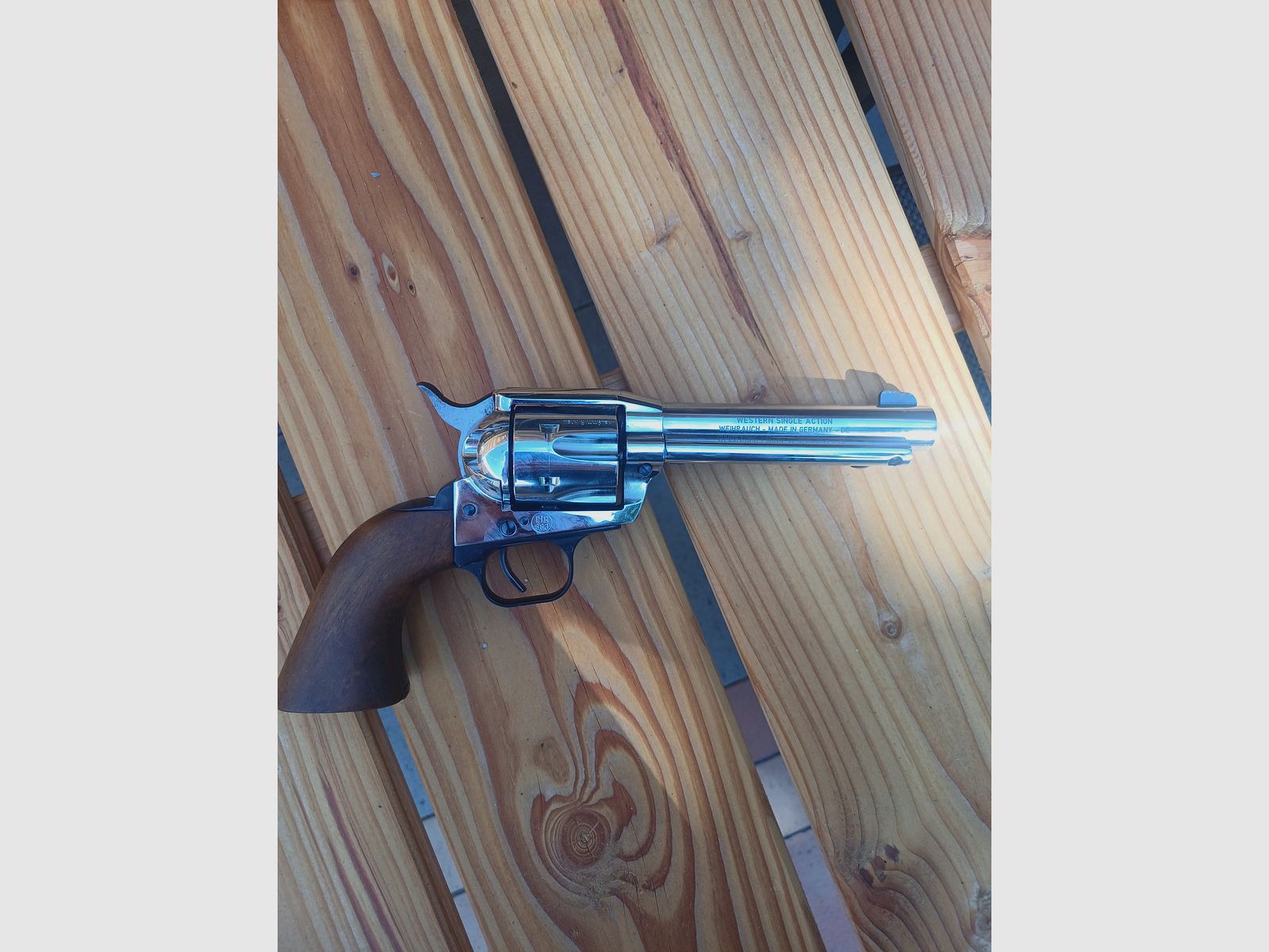 Weihrauch Western Single Action Revolver 9mm Knall Chrom