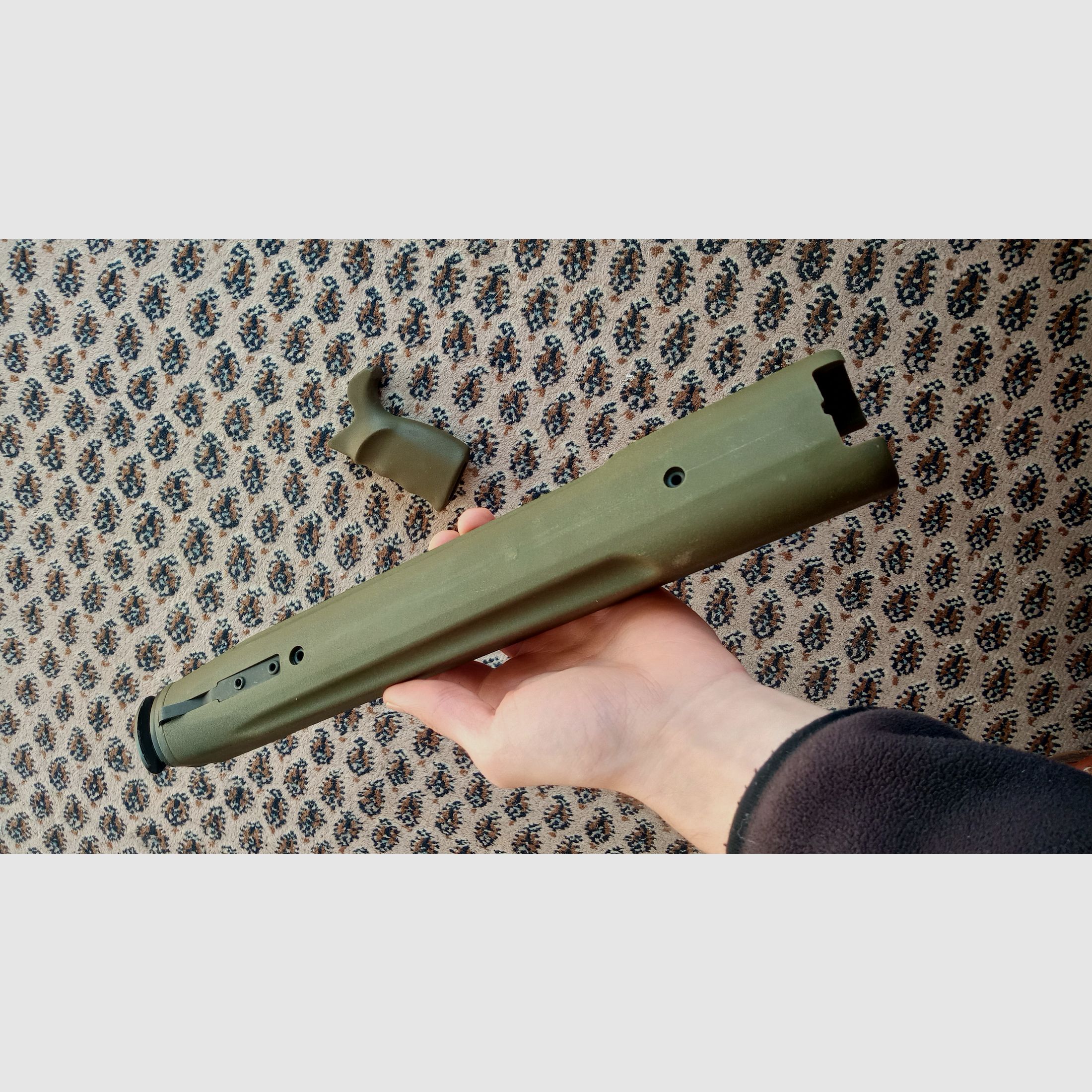 Originele Griff & Trapezhandschoen voor H&K G3A4 beide kleur afgestemd in NATO Groen en geschikt voor een bipod // G3 en klonen handgreep + pistoolgreep / G3A3 G3SG1 MKE T41 HK91 VFC Co2 Umarex