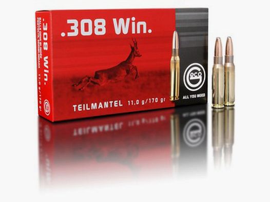 CAL. 308 GECO TEILMANTEL 170 GRANI confezione 20 Pz.