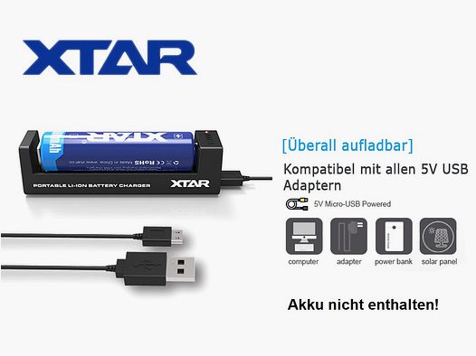 Xtar MC1 Ladegerät für 16340-21700 Akkus